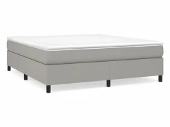 Estructura de cama box spring tela gris claro 180x200 cm^Clicnbuy Sale