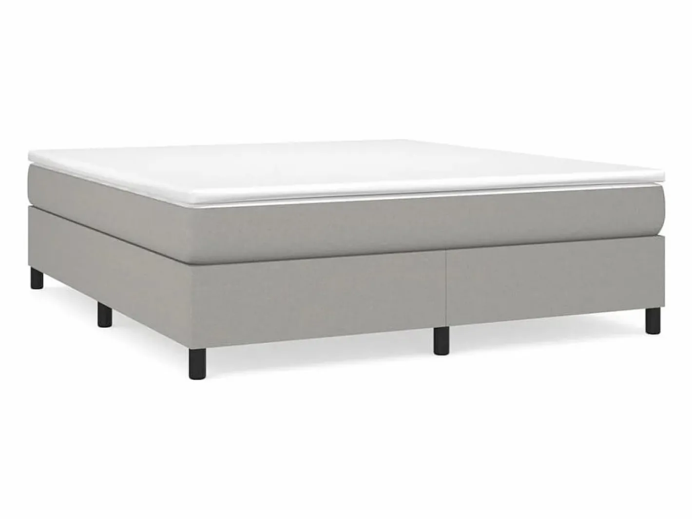 Estructura de cama box spring tela gris claro 180x200 cm^Clicnbuy Sale
