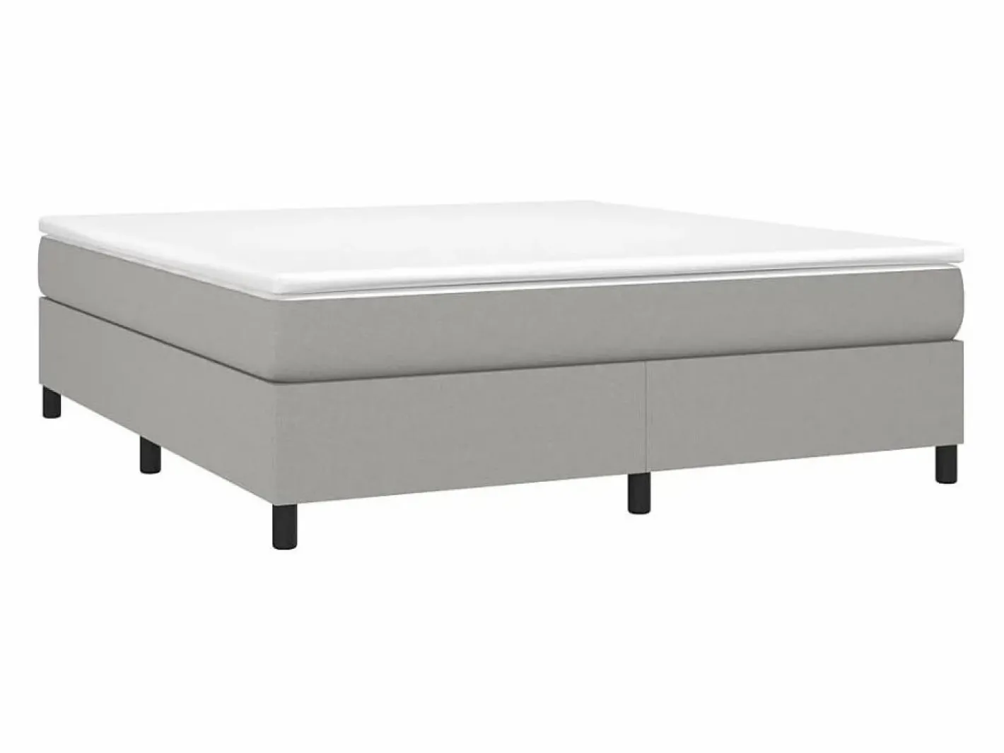 Estructura de cama box spring tela gris claro 180x200 cm^Clicnbuy Sale