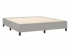 Estructura de cama box spring tela gris claro 180x200 cm^Clicnbuy Sale