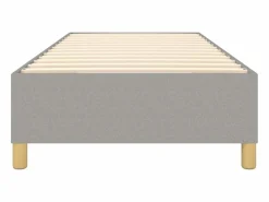 Estructura de cama box spring tela gris claro 90x200 cm^Clicnbuy New