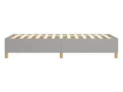 Estructura de cama box spring tela gris claro 90x200 cm^Clicnbuy New