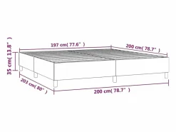 Clicnbuy Somier Tapizado|Estructura de cama box spring terciopelo rosa 200x200 cm