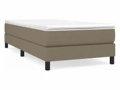 Clicnbuy Somier - 90X190Cm|Estructura de cama box spring tela gris taupe 90x190 cm