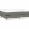 Clicnbuy Estructura de cama box spring tela gris oscuro 180x200 cm Sale
