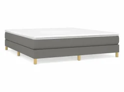 Clicnbuy Estructura de cama box spring tela gris oscuro 180x200 cm Sale