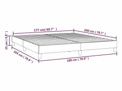Clicnbuy Estructura de cama box spring tela gris oscuro 180x200 cm Sale