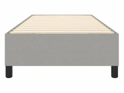 Clicnbuy Estructura de cama box spring tela gris claro 90x190 cm
