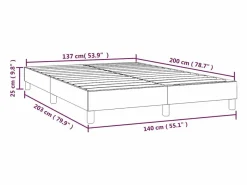 Estructura de cama box spring tela negro 140x200 cm^Clicnbuy Outlet