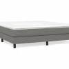 Clicnbuy Estructura de cama box spring tela gris oscuro 180x200 cm Discount