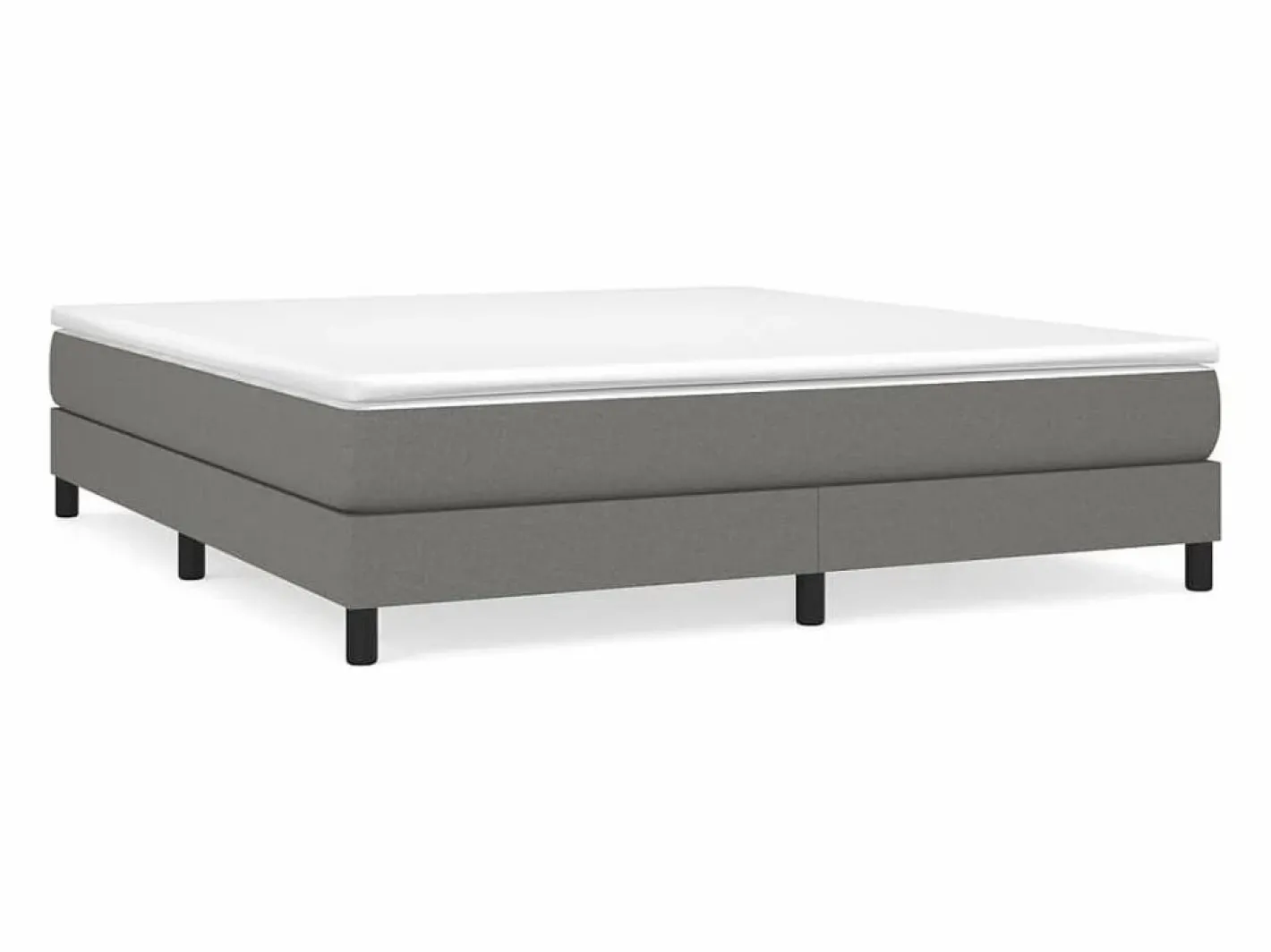 Clicnbuy Estructura de cama box spring tela gris oscuro 180x200 cm Discount