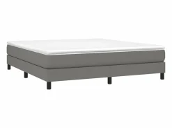 Clicnbuy Estructura de cama box spring tela gris oscuro 180x200 cm Discount