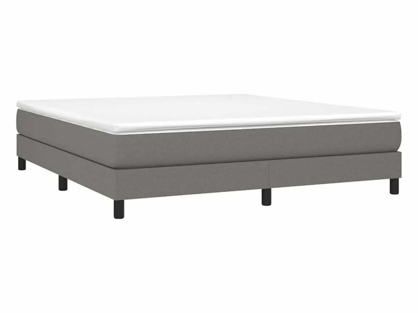 Clicnbuy Estructura de cama box spring tela gris oscuro 180x200 cm Discount