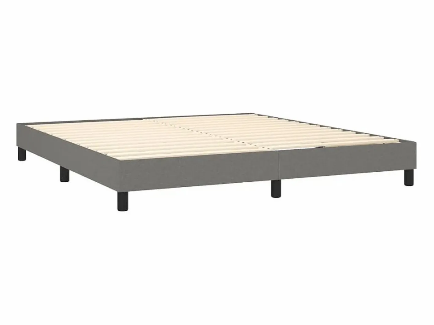 Clicnbuy Estructura de cama box spring tela gris oscuro 180x200 cm Discount