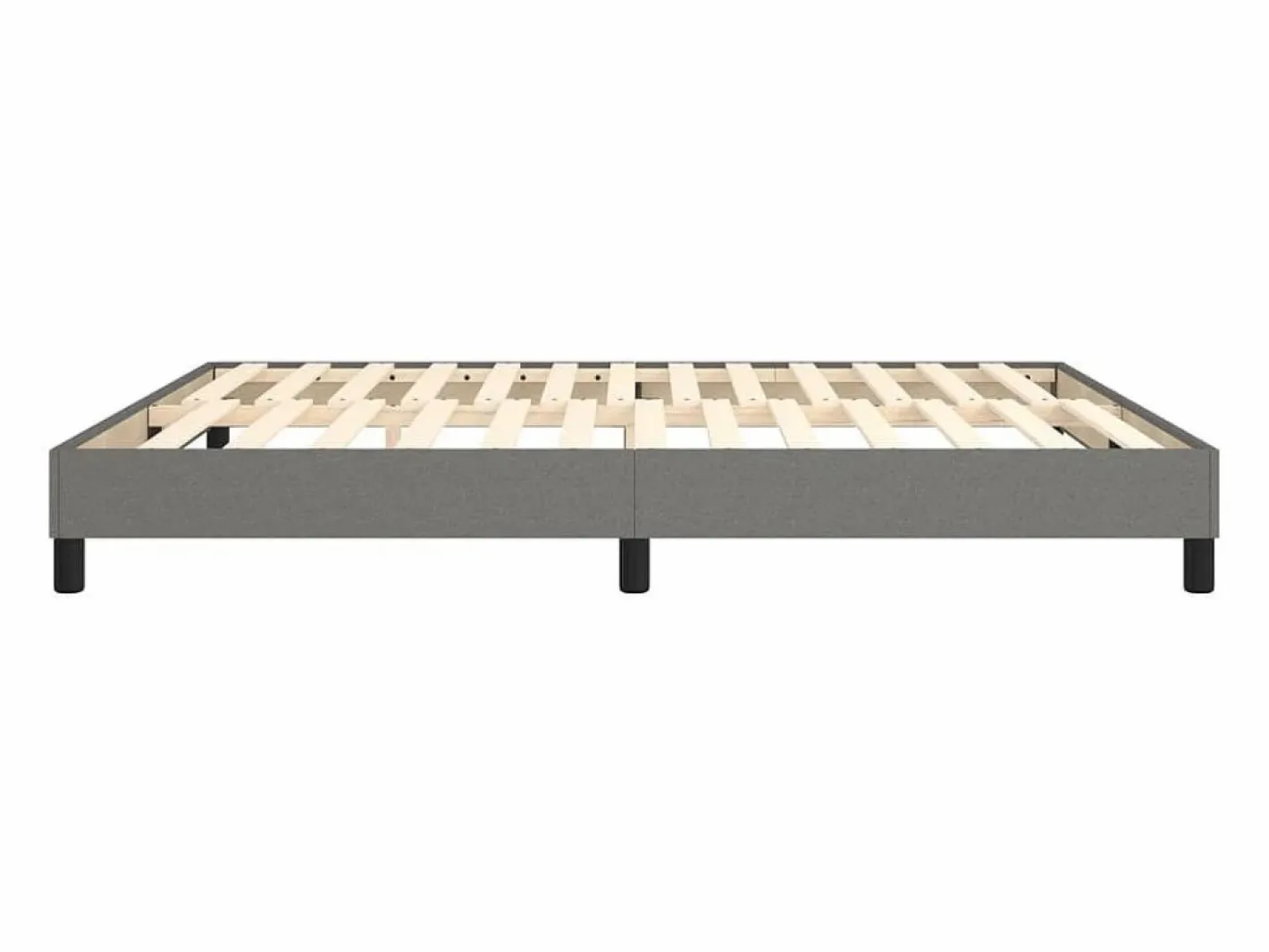Clicnbuy Estructura de cama box spring tela gris oscuro 180x200 cm Discount