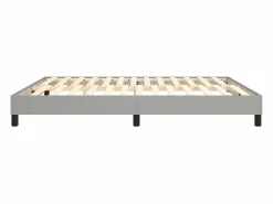 Clicnbuy Estructura de cama box spring tela gris claro 160x200 cm New