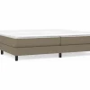 Clicnbuy Estructura de cama box spring tela gris taupe 200x200 cm Sale