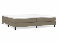 Clicnbuy Estructura de cama box spring tela gris taupe 200x200 cm Sale