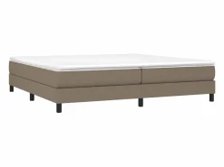 Clicnbuy Estructura de cama box spring tela gris taupe 200x200 cm Sale
