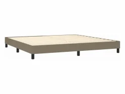 Clicnbuy Estructura de cama box spring tela gris taupe 200x200 cm Sale