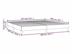 Clicnbuy Estructura de cama box spring tela gris taupe 200x200 cm Sale
