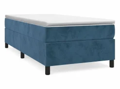 Clicnbuy Estructura de cama box spring terciopelo azul oscuro 90x190 cm Clearance