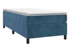Clicnbuy Estructura de cama box spring terciopelo azul oscuro 90x190 cm Clearance