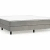 Estructura de cama box spring terciopelo gris claro 180x200 cm^Clicnbuy Discount