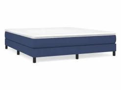Clicnbuy Estructura de cama box spring tela azul 160x200 cm Online