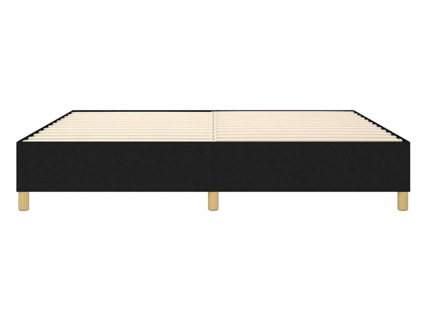 Clicnbuy Estructura de cama box spring tela negro 140x190 cm