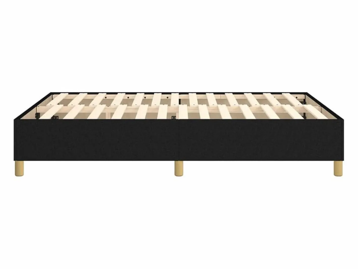 Clicnbuy Estructura de cama box spring tela negro 140x190 cm