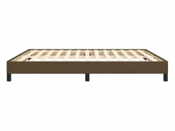 Clicnbuy Somier - 180X200Cm|Estructura de cama box spring tela marrón 180x200 cm