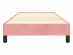 Clicnbuy Somier Tapizado|Estructura de cama box spring terciopelo rosa 100x200 cm