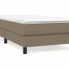 Clicnbuy Estructura de cama box spring tela gris taupe 100x200 cm New