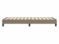 Clicnbuy Estructura de cama box spring tela gris taupe 100x200 cm New