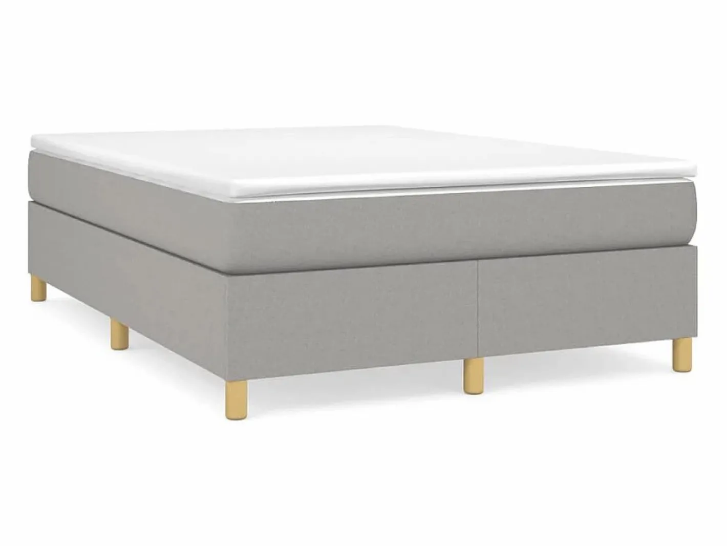 Clicnbuy Estructura de cama box spring tela gris claro 140x190 cm Clearance