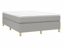 Clicnbuy Estructura de cama box spring tela gris claro 140x190 cm Clearance