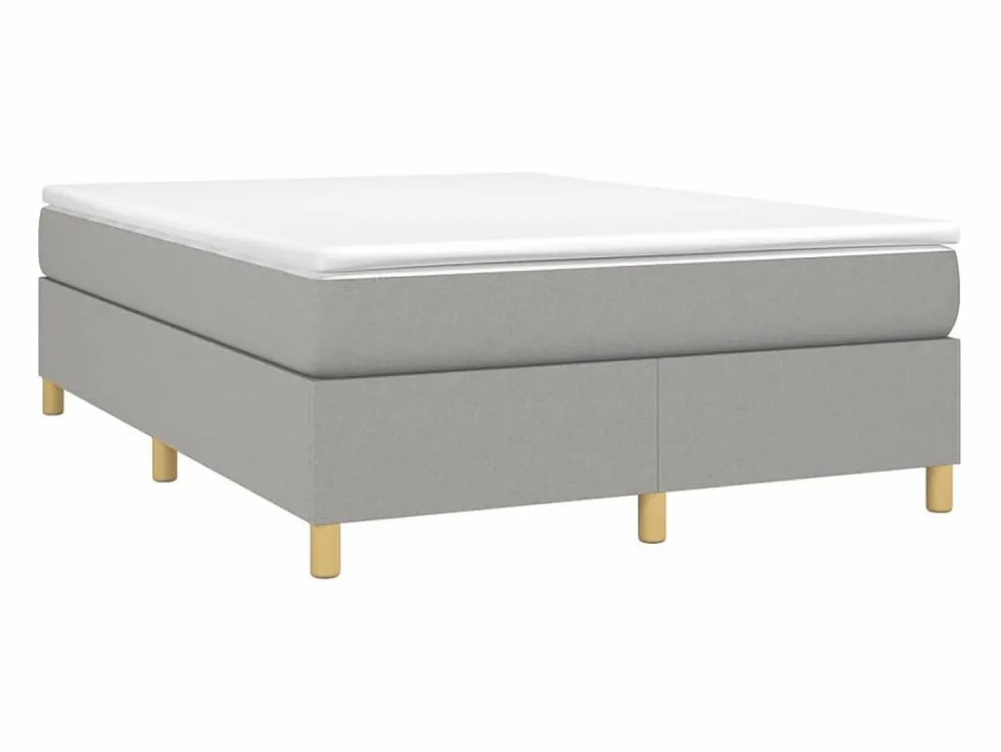 Clicnbuy Estructura de cama box spring tela gris claro 140x190 cm Clearance