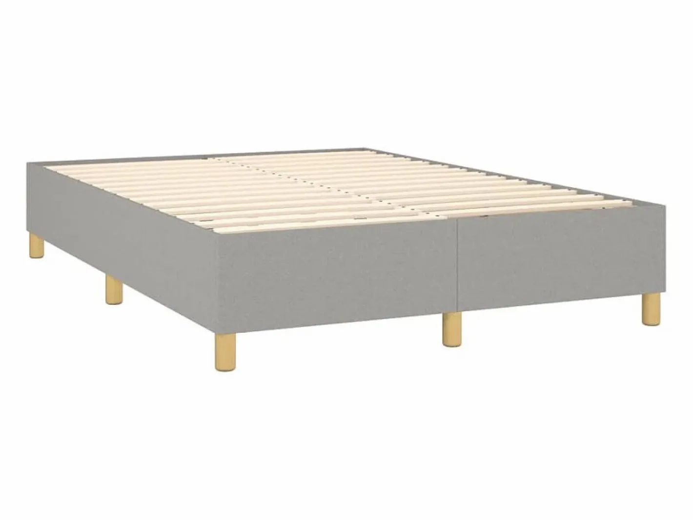 Clicnbuy Estructura de cama box spring tela gris claro 140x190 cm Clearance