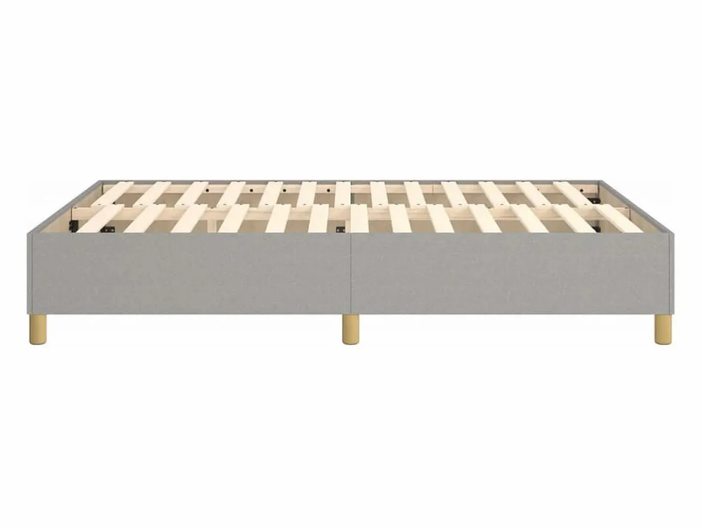 Clicnbuy Estructura de cama box spring tela gris claro 140x190 cm Clearance