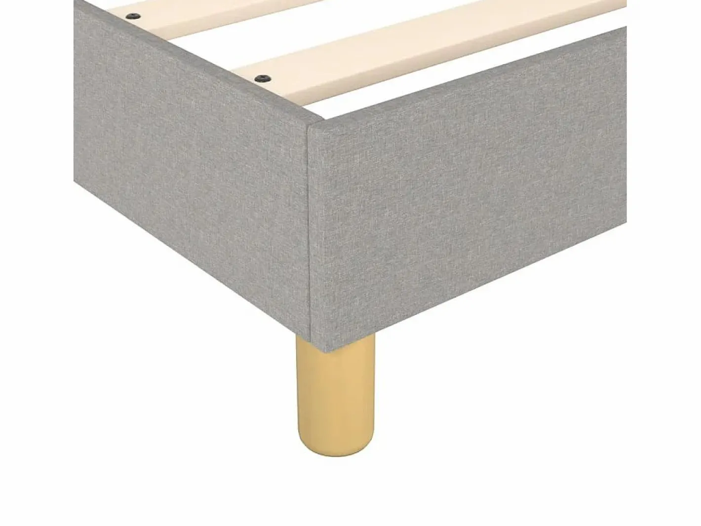 Clicnbuy Estructura de cama box spring tela gris claro 140x190 cm Clearance