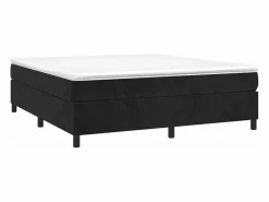 Clicnbuy Estructura de cama box spring terciopelo negro 160x200 cm Hot