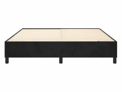 Clicnbuy Estructura de cama box spring terciopelo negro 160x200 cm Hot