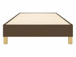 Estructura de cama box spring tela marrón 90x190 cm^Clicnbuy Outlet