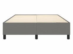 Estructura de cama box spring tela gris oscuro 140x190 cm^Clicnbuy