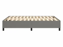 Estructura de cama box spring tela gris oscuro 140x190 cm^Clicnbuy