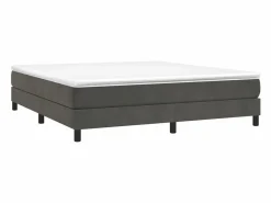 Clicnbuy Somier - 180X200Cm|Estructura de cama box spring terciopelo gris oscuro 180x200 cm