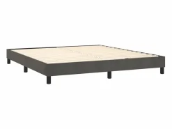 Clicnbuy Somier - 180X200Cm|Estructura de cama box spring terciopelo gris oscuro 180x200 cm
