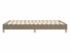 Clicnbuy Estructura de cama box spring tela gris taupe 140x190 cm Best