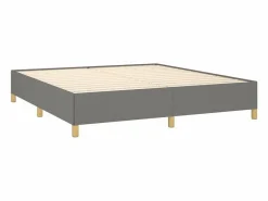 Clicnbuy Somier - 160X200Cm|Estructura de cama box spring tela gris oscuro 160x200 cm